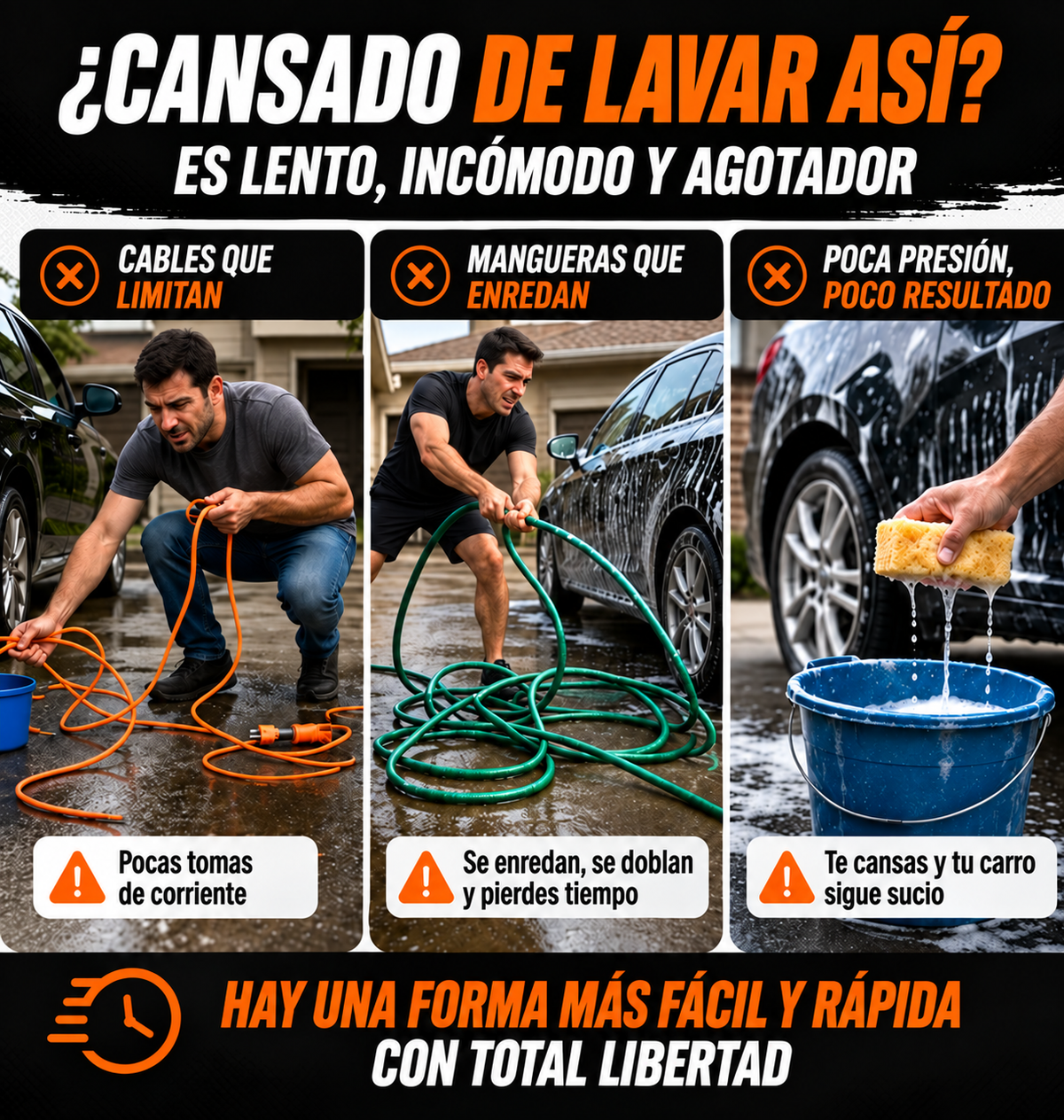 Hidrolavadora Inalámbrica de Alta Presión + 1 Batería Gratis 🎁 50% OFF