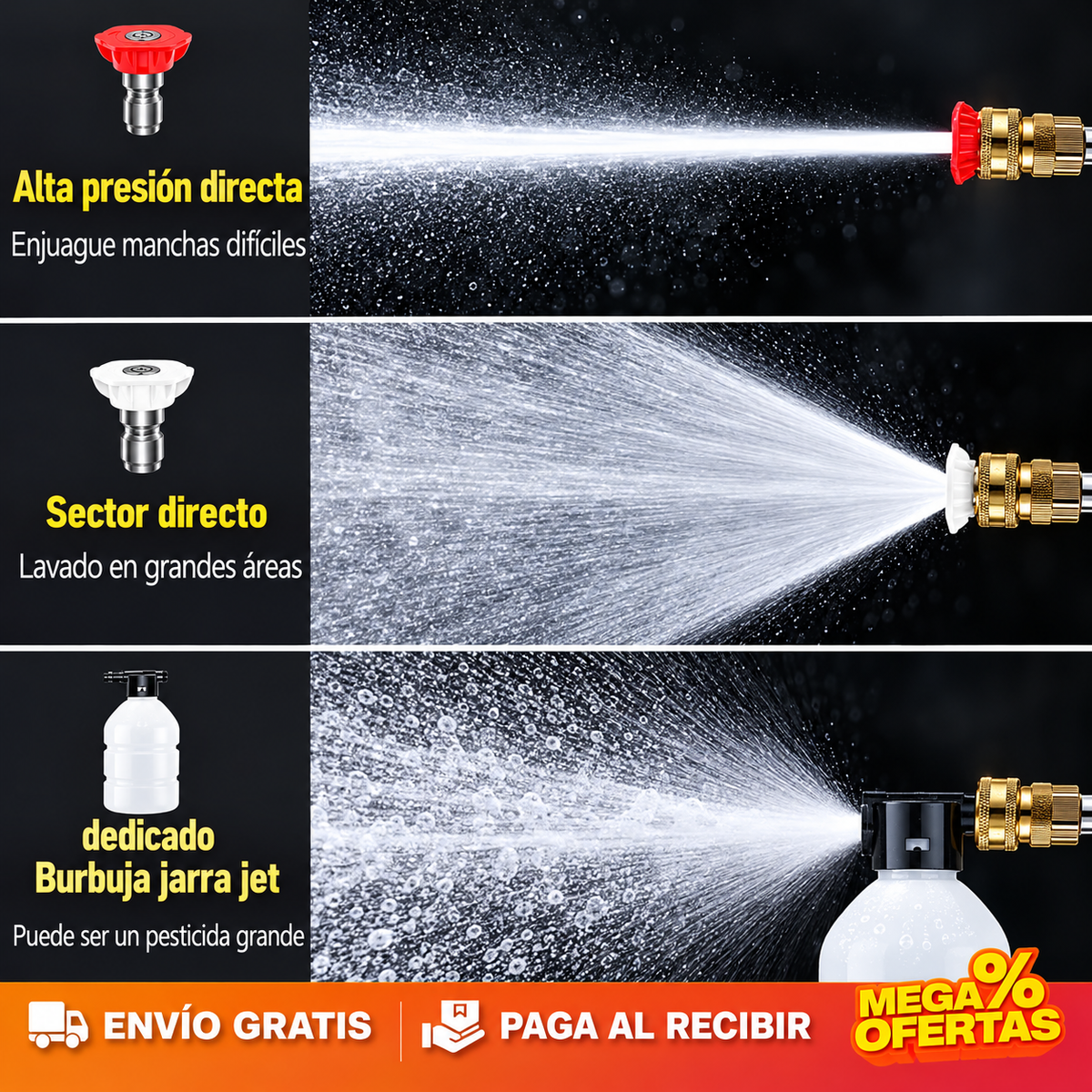 Hidrolavadora Inalámbrica de Alta Presión + 1 Batería Gratis 🎁 50% OFF